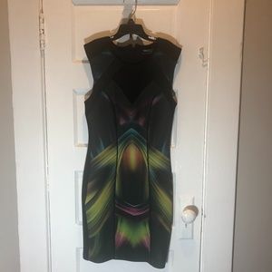 Dorothy Perkins Black Dress with Multicolor Detail